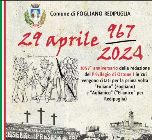 1057esimo anniversario Comune di Fogliano Redipuglia